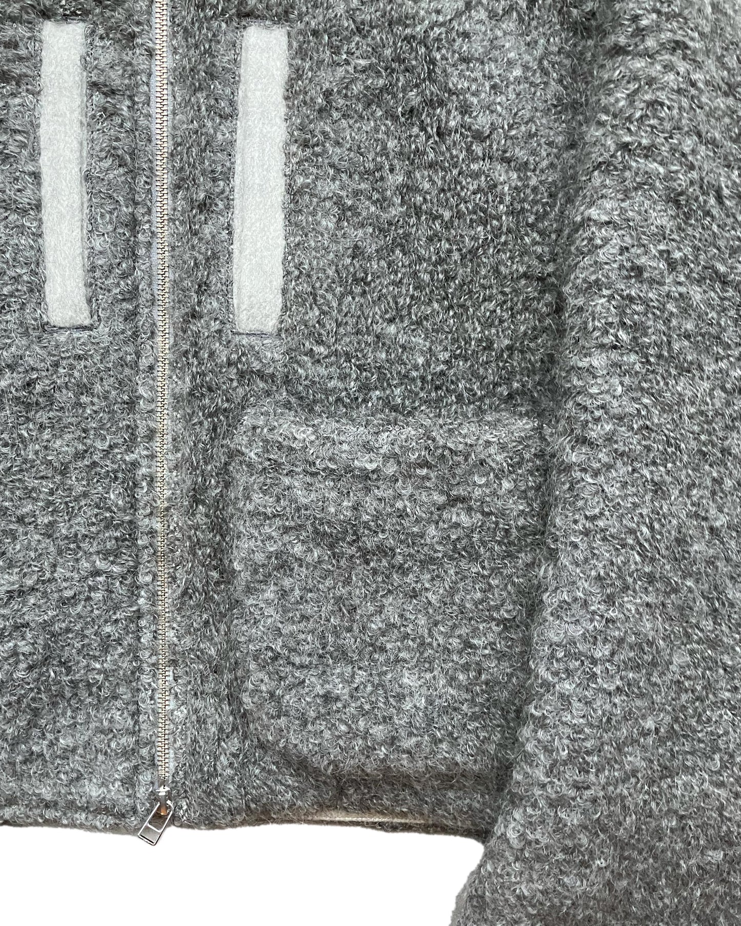 Call - CL_AW23_BL_04 / HI-NECK GOTLAND SHEEP BLOUSON - Sheep gray