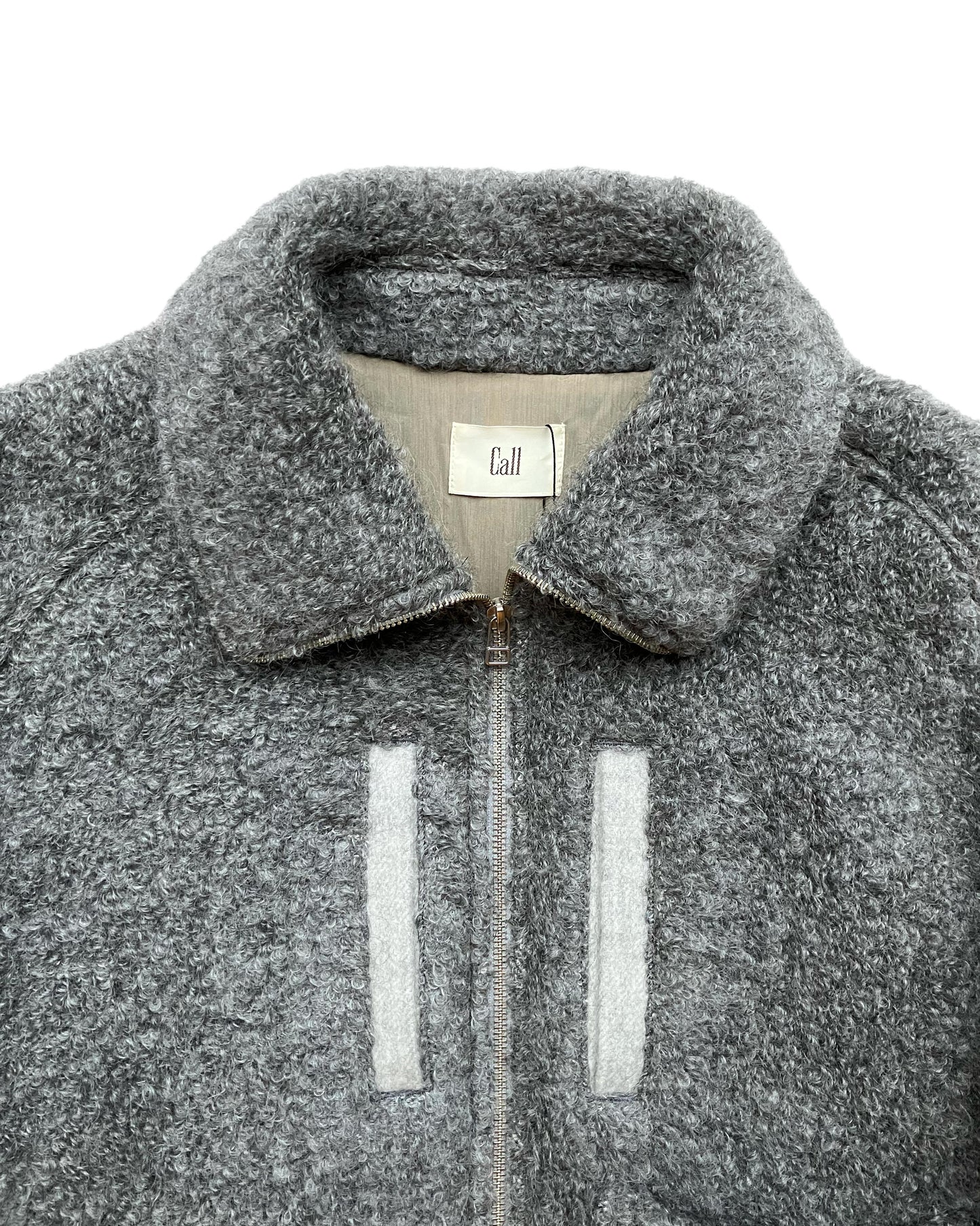 Call - CL_AW23_BL_04 / HI-NECK GOTLAND SHEEP BLOUSON - Sheep gray
