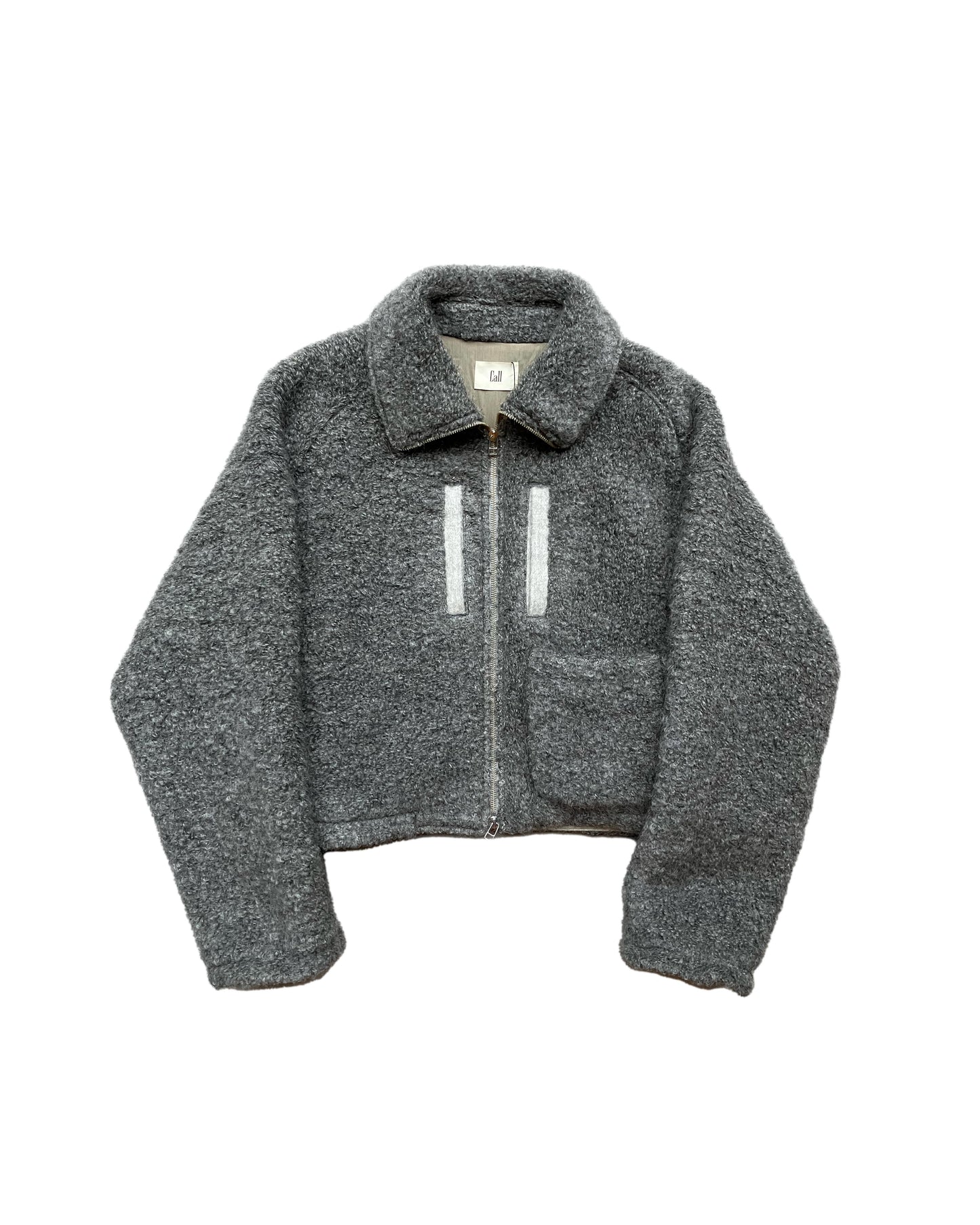Call - CL_AW23_BL_04 / HI-NECK GOTLAND SHEEP BLOUSON - Sheep gray