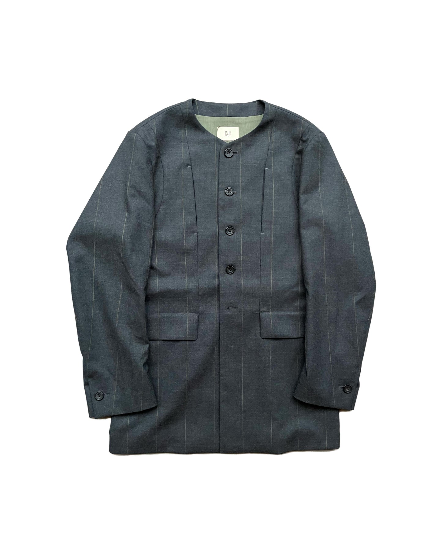 Call - CL_AW23_JKT_01 / NO COLLAR JACKET - Charcoal