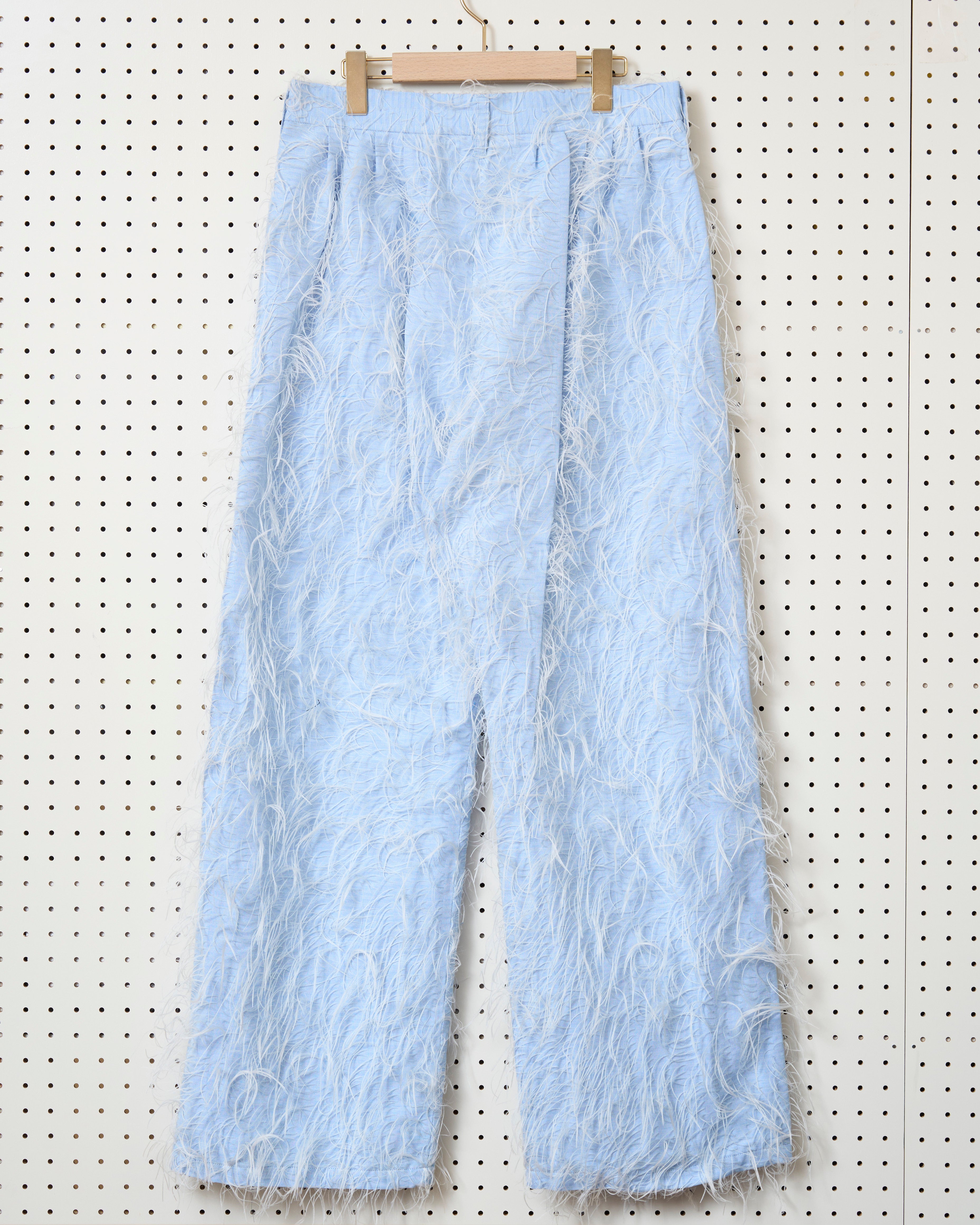 RANDY Weeping L Blue SS24RPT-03 フリンジ パンツ RANDY Weeping L Blue SS24RPT-03 フリンジ パンツ