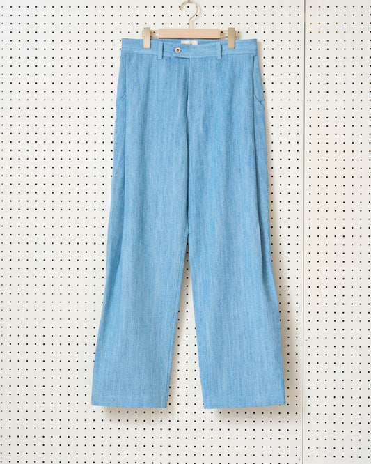 Call - CL_SS24_PT_01 / 1TAC PLEATS TROUSERS - FADED BLUE