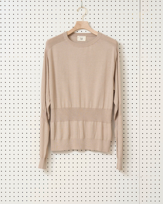 Call - CL_SS24_KNT_01 / WAVE KNIT SWEATER - BEIGE