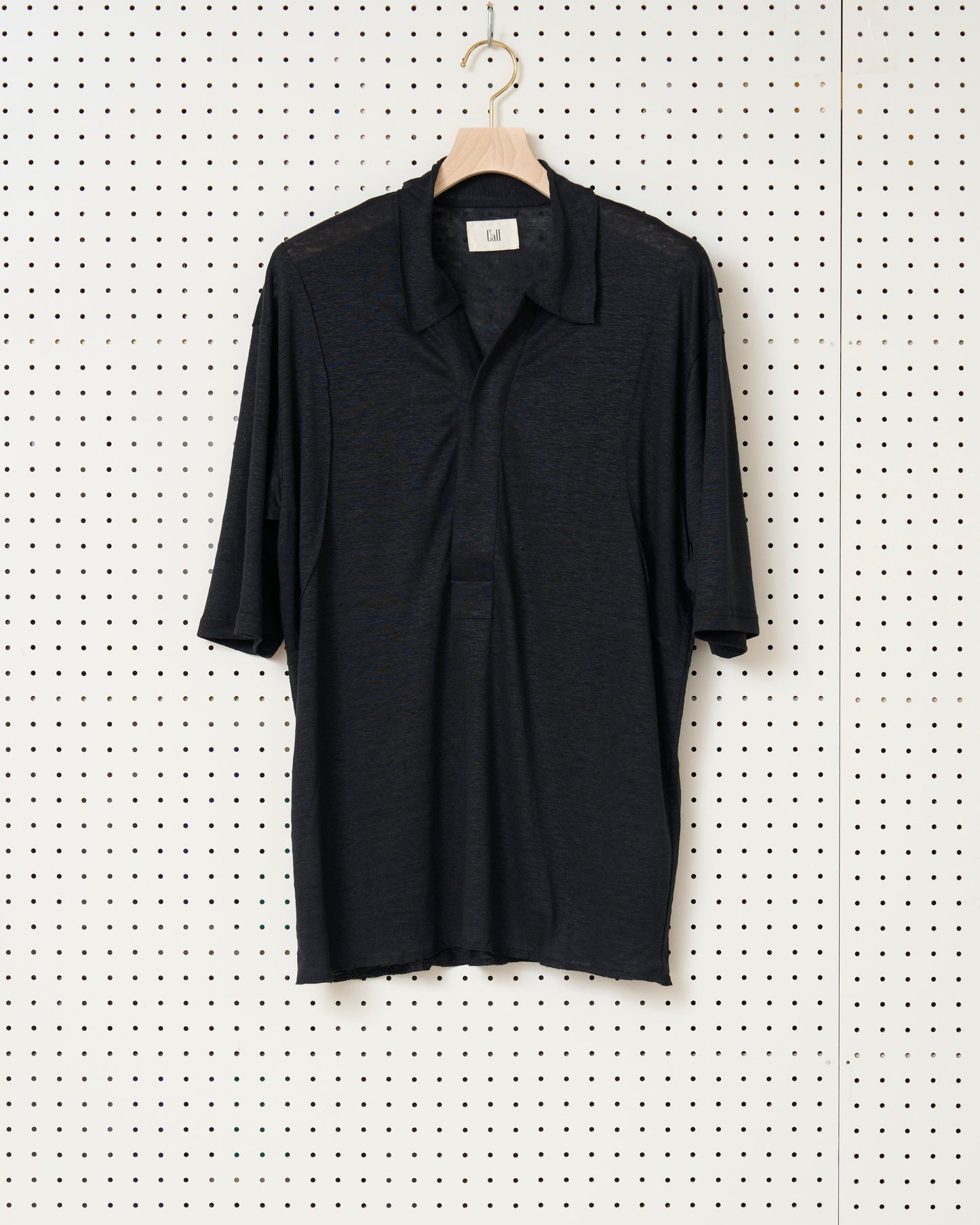 Call - CL_SS24_KNT_03 / SKIPPER KNIT POLO - BLACK