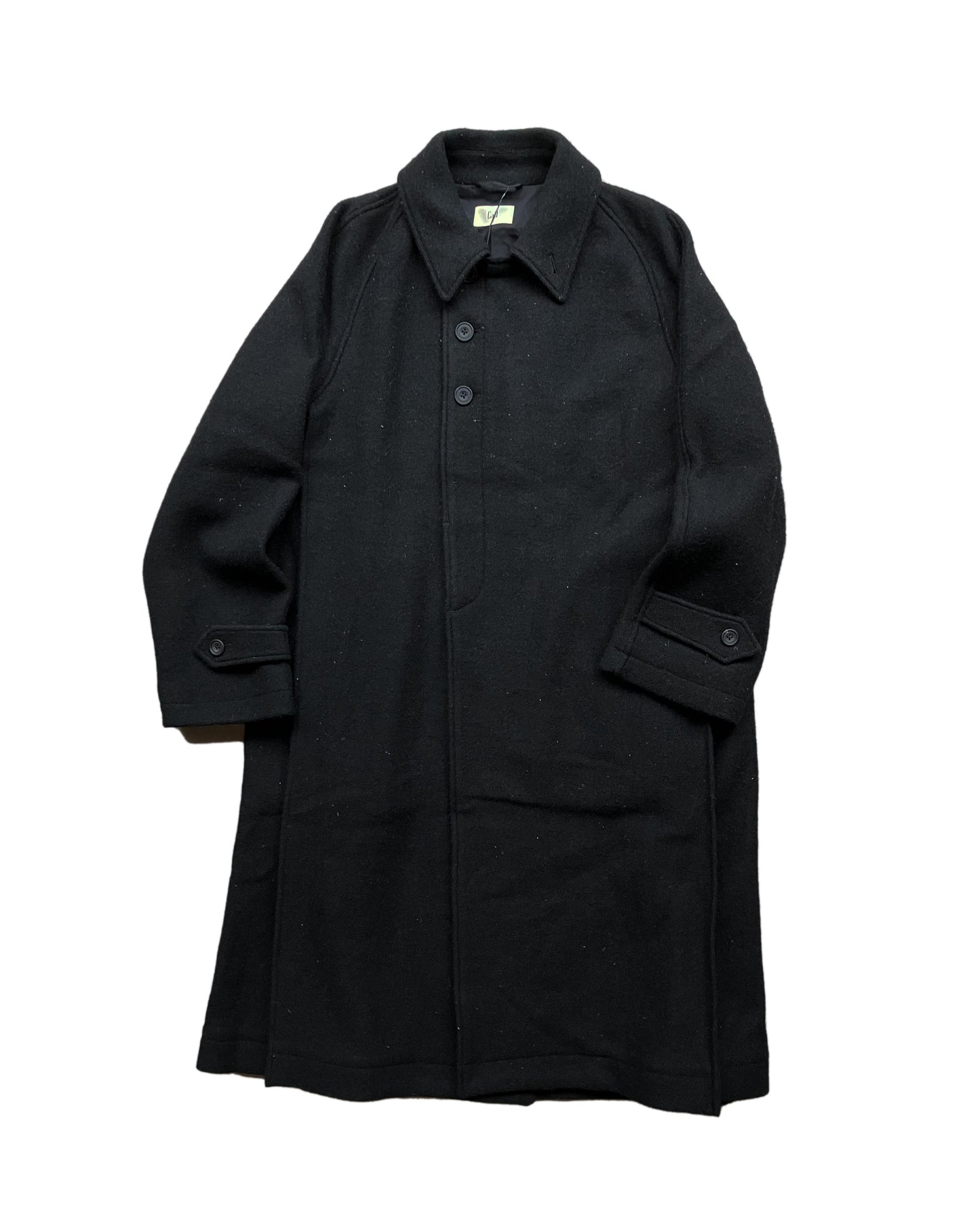 Call - CL_AW23_CO_01 / SIDE PLEATS OVER COAT - Black knit